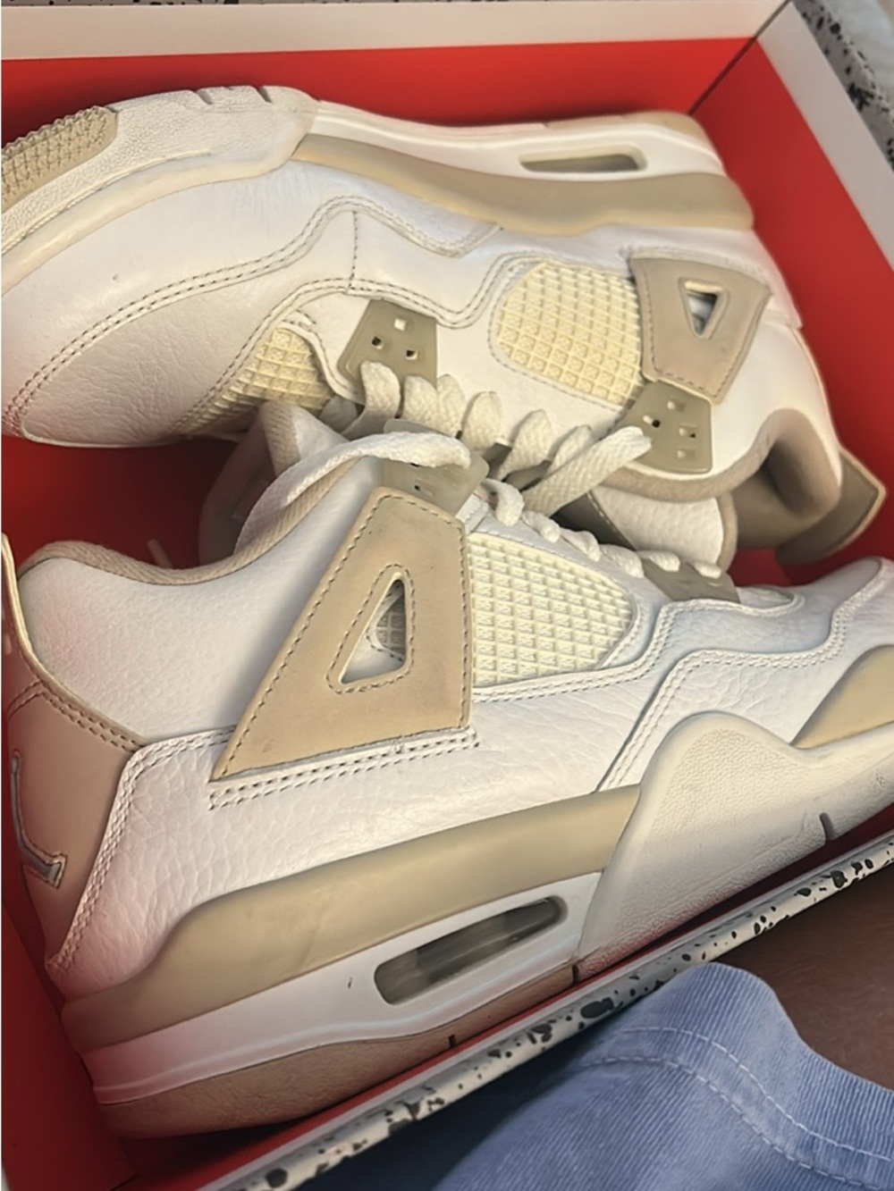Jordan Women's Athletic Shoes White and Beige size 6